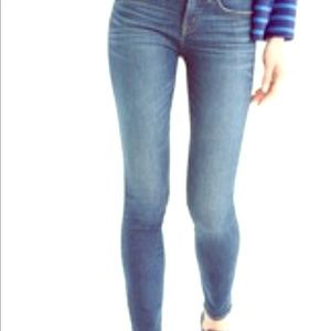 J. Crew Toothpick Skinny Jeans Med Blue Wash 32